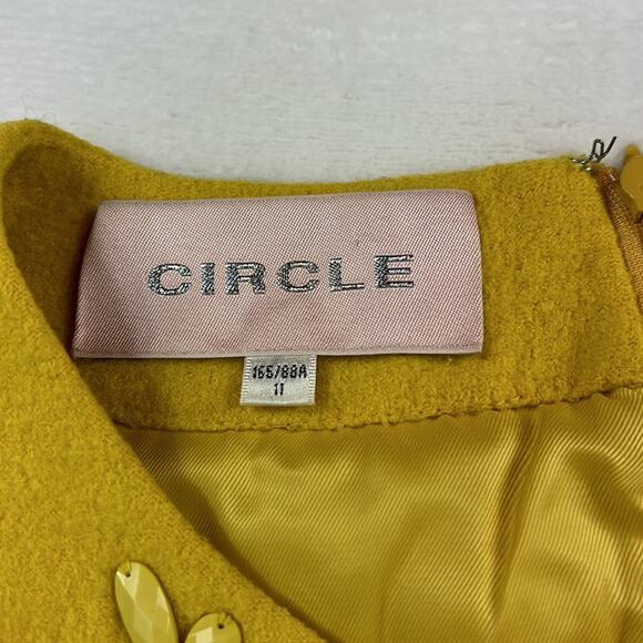 Circle mod stylemustard yellow shift dress, size 165/88a or small - Picture 9 of 13